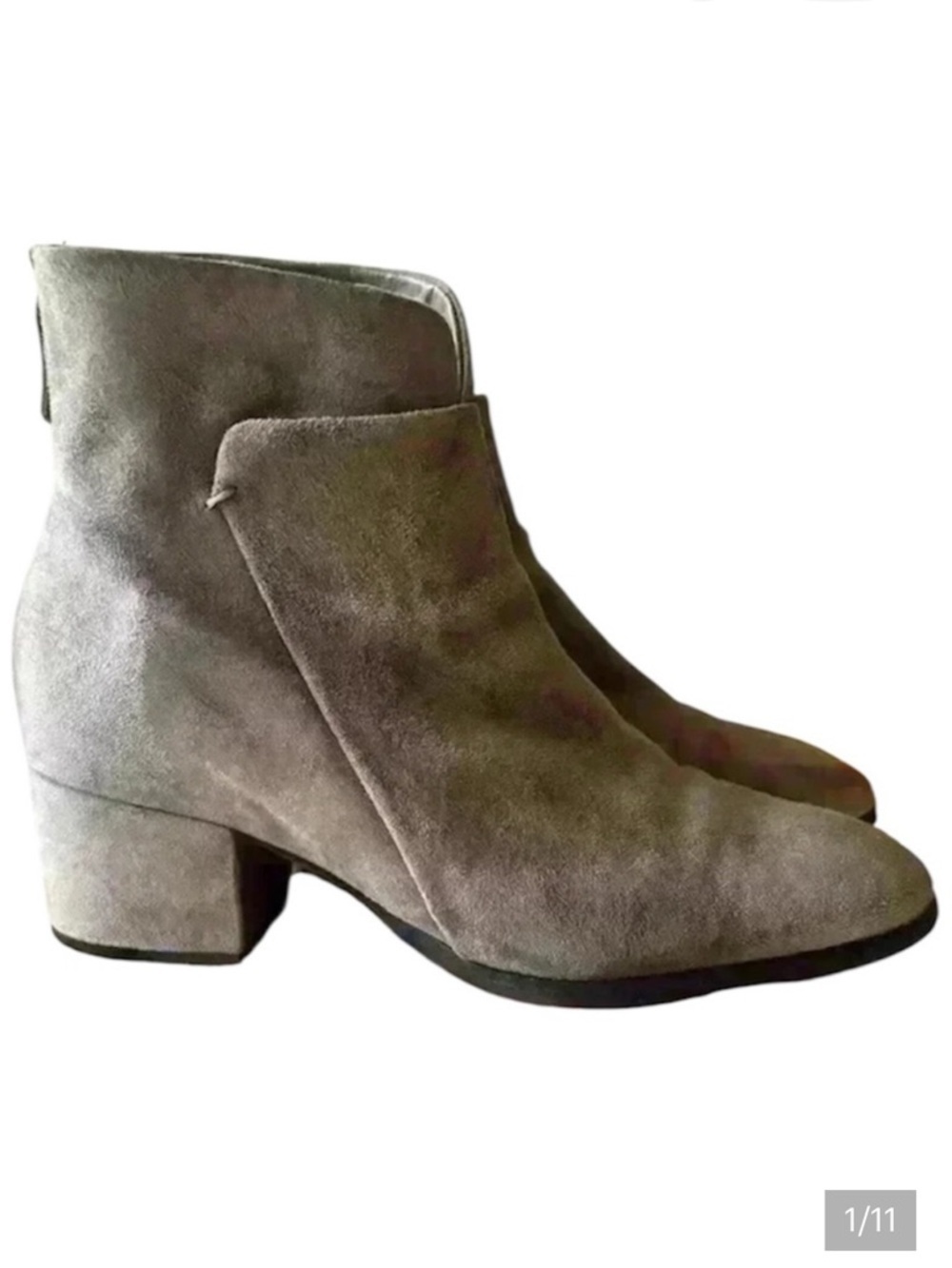 Sesto Meucci Italian ladies Booties. Gray Suede Size 10. Excellent condition.